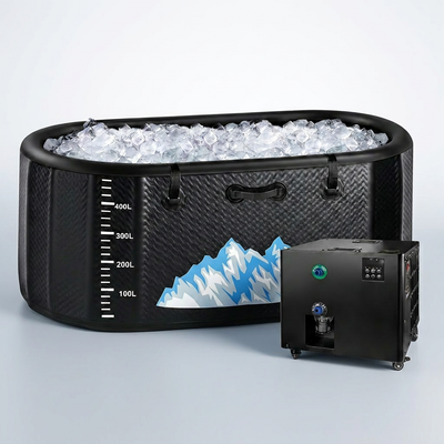 Cold Plunge Tub Designed for Recovery, 248 Gallon Capacity, 1 HP Chiller, WiFi Control, Water Treatment Kit