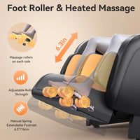 4D Massage Chair Full Body, Zero Gravity Massage Chair with Heat and Foot Massage with Airbags, Kneading, Bluetooth, LCD Touch Control - Black