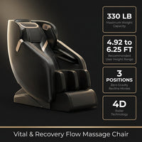 4D Massage Chair Full Body, Zero Gravity Massage Chair with Heat and Foot Massage with Airbags, Kneading, Bluetooth, LCD Touch Control - Black — Results & Stats