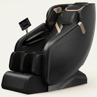 4D Massage Chair Full Body, Zero Gravity Massage Chair with Heat and Foot Massage with Airbags, Kneading, Bluetooth, LCD Touch Control - Black — Studio Shot