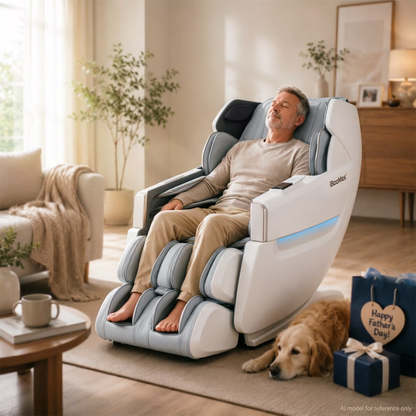 4D Full Body Massage Chair Zero Gravity Shiatsu Recliner,Sl Track Massage Chair with Heating,Leg Auto Extension,Bluetooth,Ai Voice and APP Controller,White