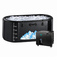 Cold Plunge Tub Designed for Recovery, 248 Gallon Capacity, 1 HP Chiller, WiFi Control, Water Treatment Kit