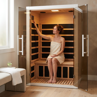 Infrared Sauna Built for Home Relaxation, 2 Person Hemlock Wood, 6 Carbon Heaters, Low EMF Digital Control — Lifestyle