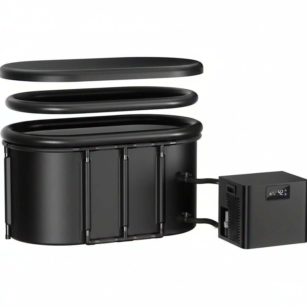 Ice Bath Chiller & Cold Plunge Tub Bundle, 1/3HP Cold Plunge Chiller with Built-In Pump & Filter, 148Gal Insulated Ice Bath Tub for Cold Therapy, Recovery, Muscle Relaxation & Wellness at Home