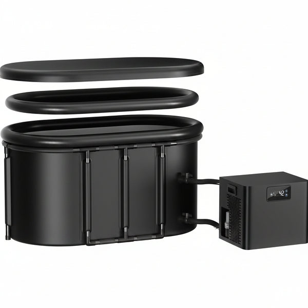 Ice Bath Chiller & Cold Plunge Tub Bundle, 1/3HP Cold Plunge Chiller with Built-In Pump & Filter, 148Gal Insulated Ice Bath Tub for Cold Therapy, Recovery, Muscle Relaxation & Wellness at Home