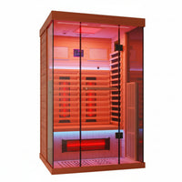 Infrared Sauna Built for Home Wellness, Canadian Hemlock Wood, Full Spectrum Heat, 1-2 Person Capacity