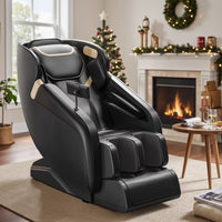 4D Massage Chair Full Body, Zero Gravity Massage Chair with Heat and Foot Massage with Airbags, Kneading, Bluetooth, LCD Touch Control - Black